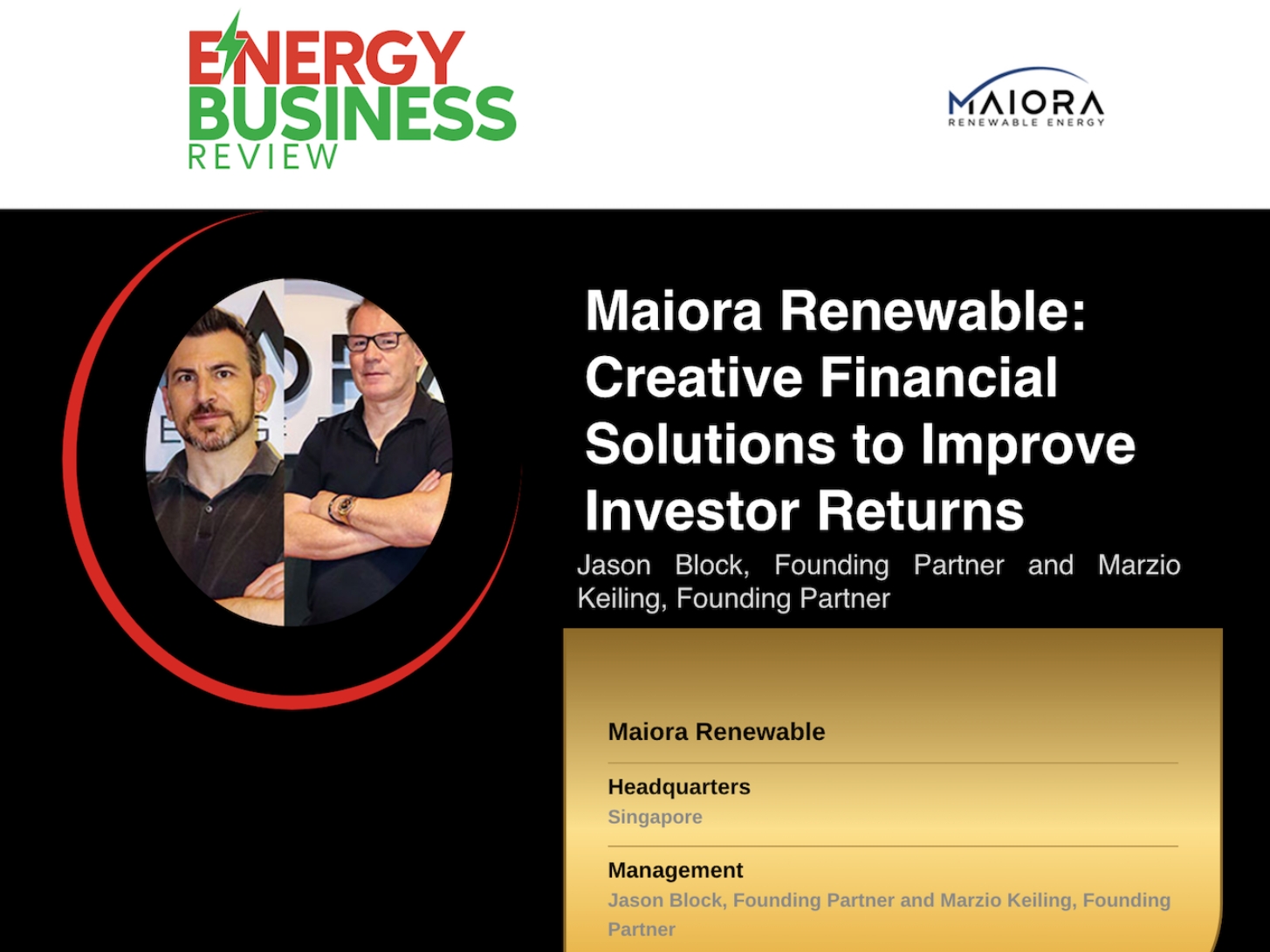 Interview with Energy Business Review